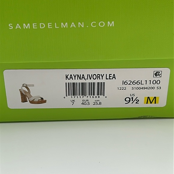 2447- Sam Edelman Cream and Brown Platform Sandals Size 9.5 NWT - Picture 10 of 10